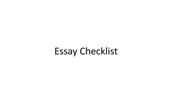 essay-checklist代寫