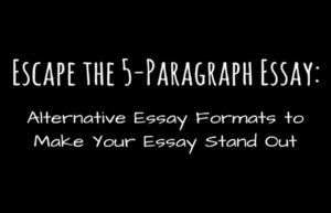 五段式essay的寫作小技巧
